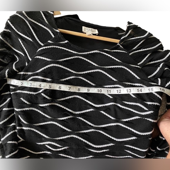 Eci New York black and White midi dress Size 4 with side zipper and 3/4 sleeve - Picture 8 of 10